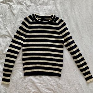 J.Crew Wool Navy Striped Sweater